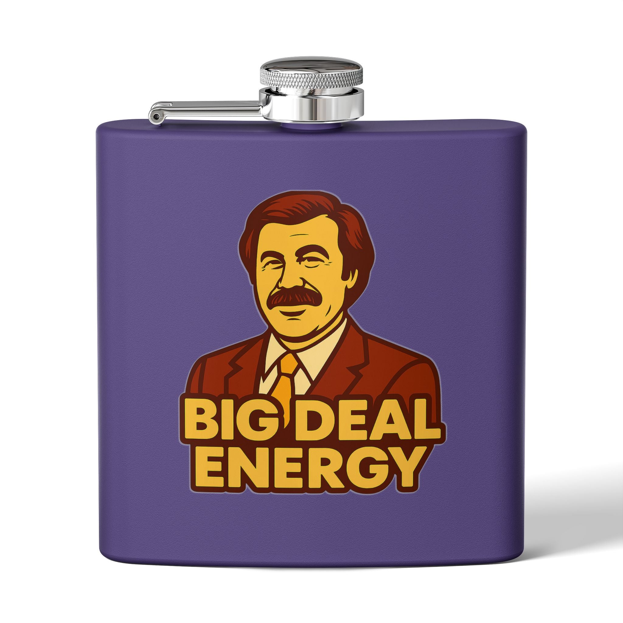 Big Deal Energy Stainless Steel Flask, 6oz | Perfect Gift for Celebrations, Groomsmen, Parties, Outdoor Adventures, Funny Drinking [...]