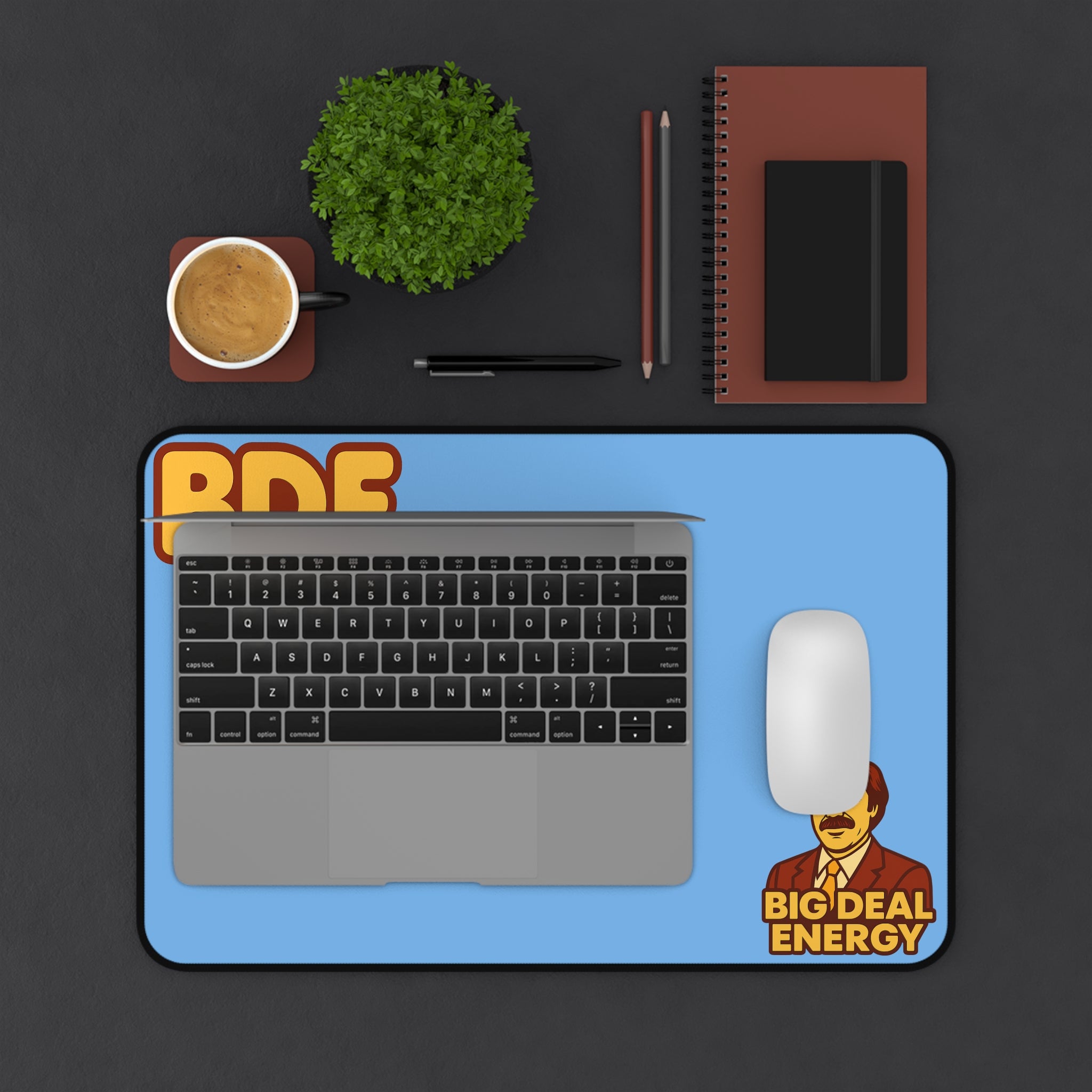 Big Deal Energy Desk Mat - Fun Office Decor, Gamer Mouse Pad, Unique Gift, Motivational Work Station Accessory, Desk Organizer