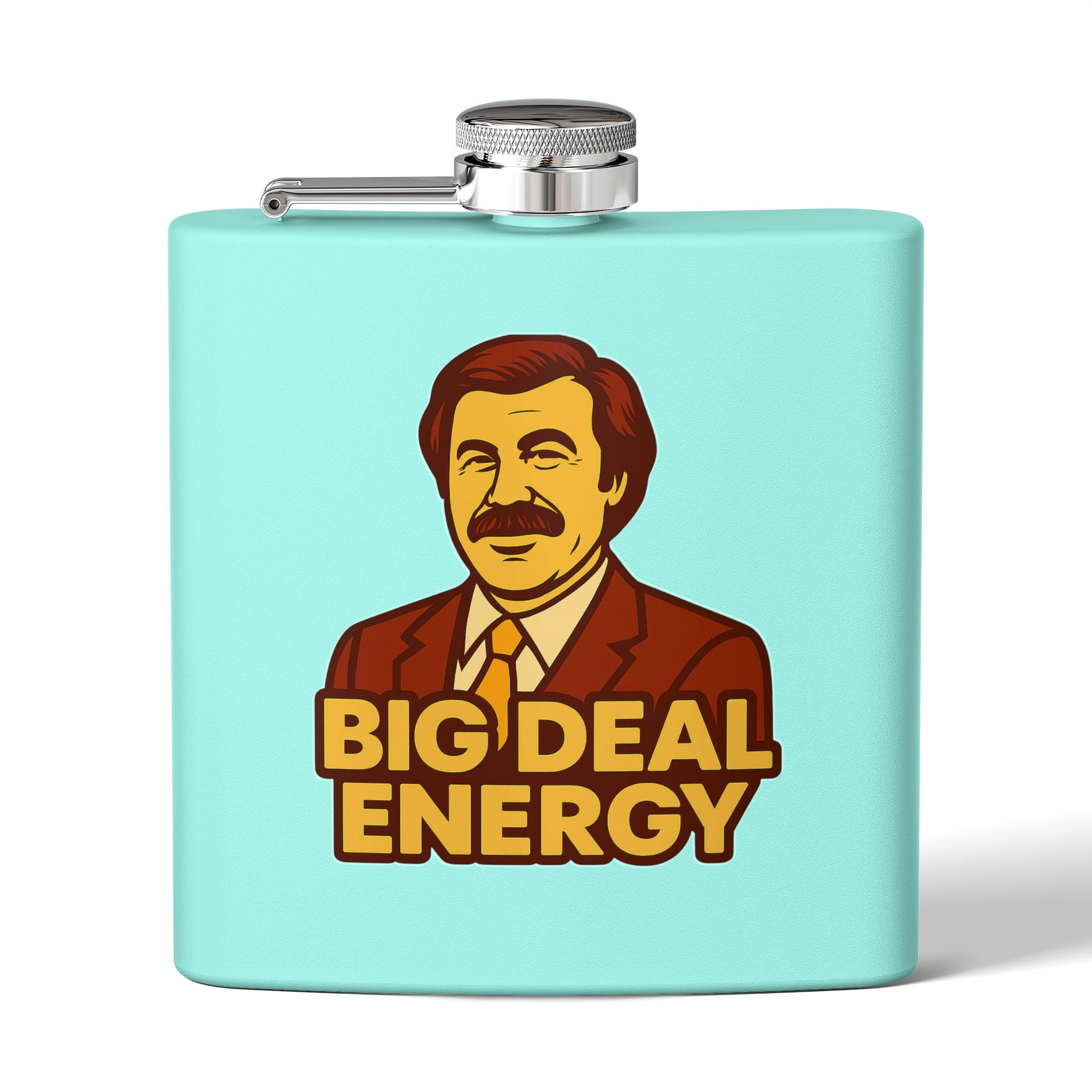 Big Deal Energy Stainless Steel Flask, 6oz | Perfect Gift for Celebrations, Groomsmen, Parties, Outdoor Adventures, Funny Drinking [...]