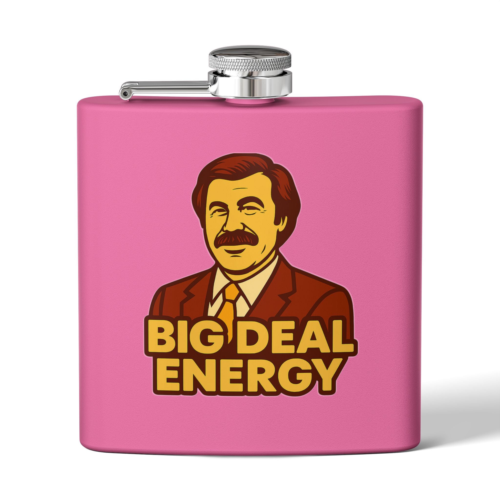 Big Deal Energy Stainless Steel Flask, 6oz | Perfect Gift for Celebrations, Groomsmen, Parties, Outdoor Adventures, Funny Drinking [...]