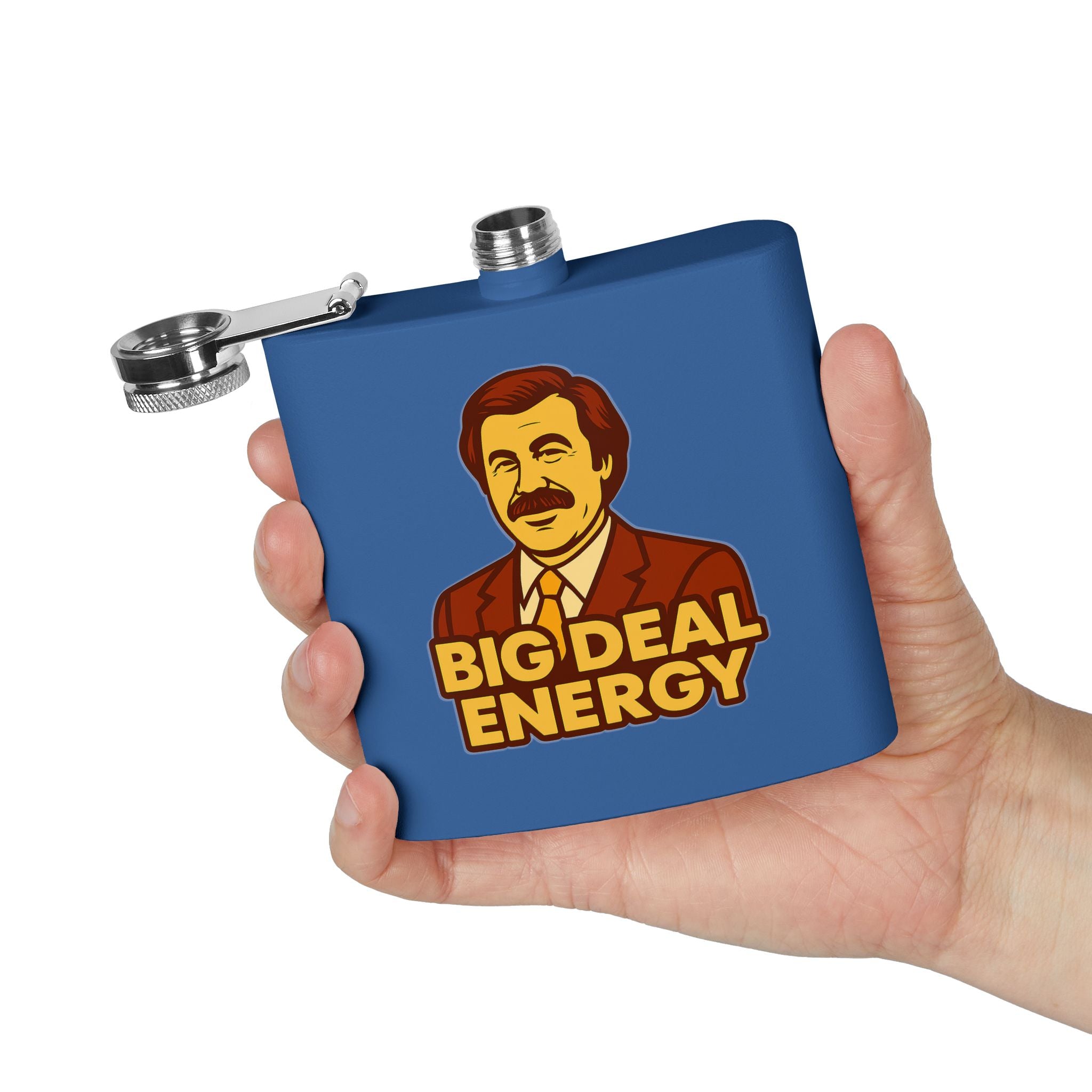 Big Deal Energy Stainless Steel Flask, 6oz | Perfect Gift for Celebrations, Groomsmen, Parties, Outdoor Adventures, Funny Drinking [...]