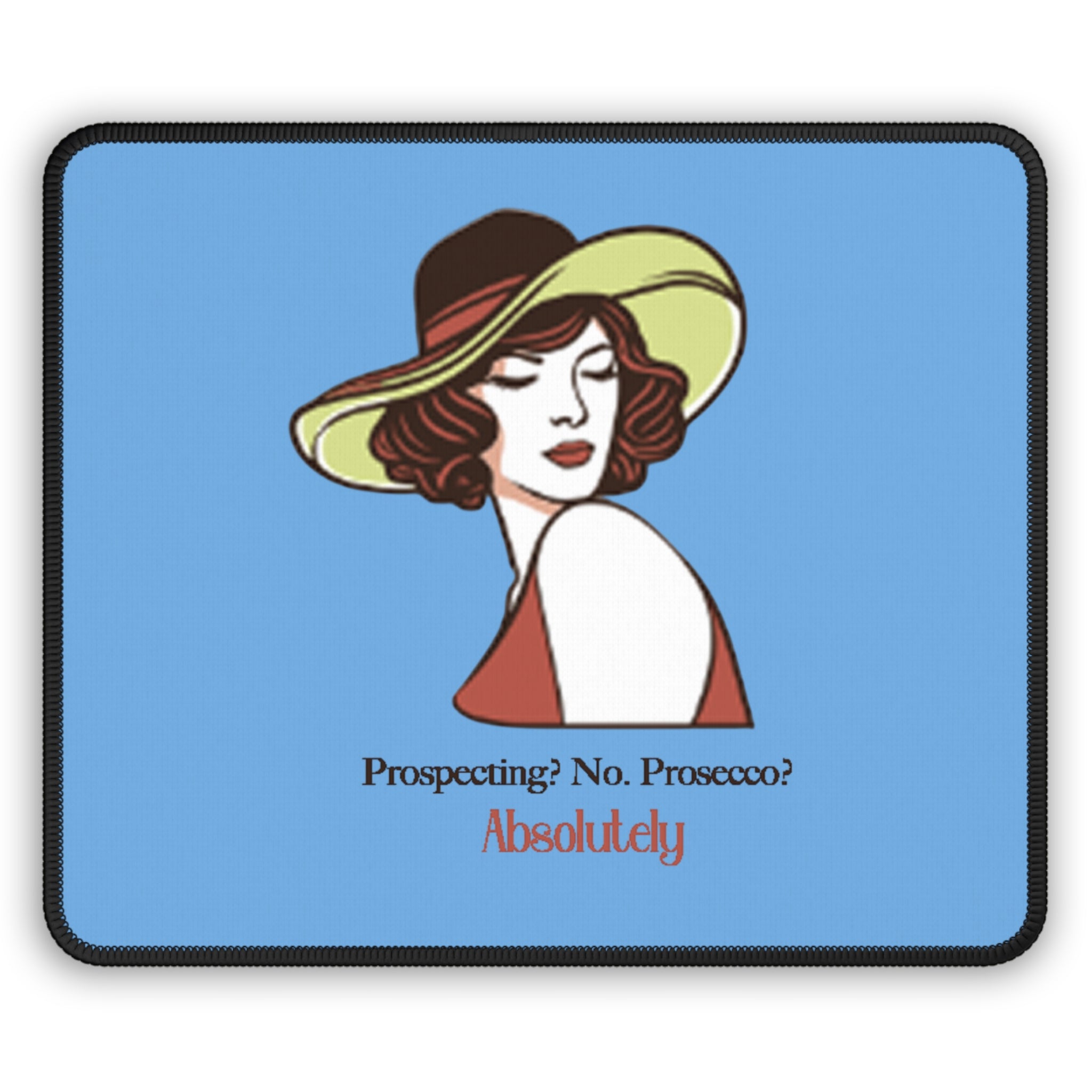 Chic Gaming Mouse Pad - Stylish Desk Accessory for Home Office, Prosecco Themed Mousepad, Gift for Gamers, Office Decor