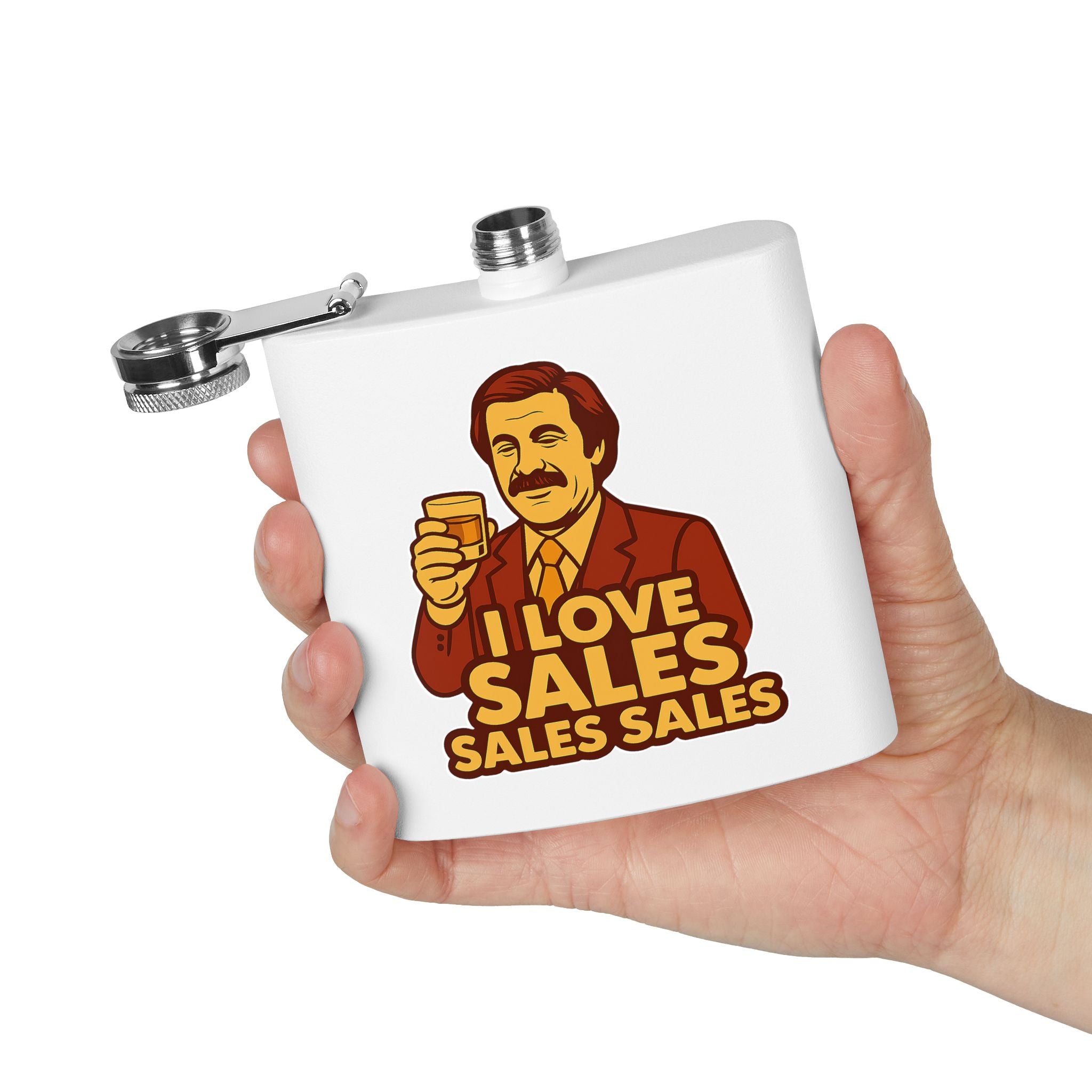 Sales-Themed Stainless Steel Flask - Perfect Gift for Salespeople, Office Parties, Groomsmen, Birthdays, and Celebrations