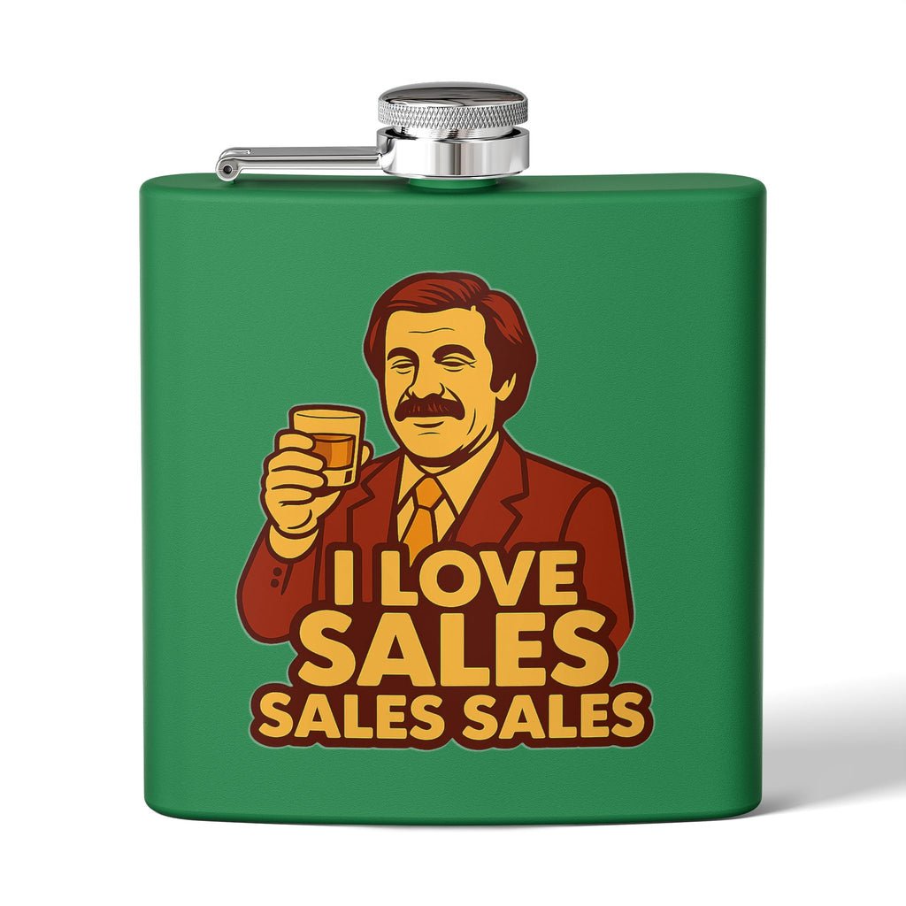 Sales-Themed Stainless Steel Flask - Perfect Gift for Salespeople, Office Parties, Groomsmen, Birthdays, and Celebrations