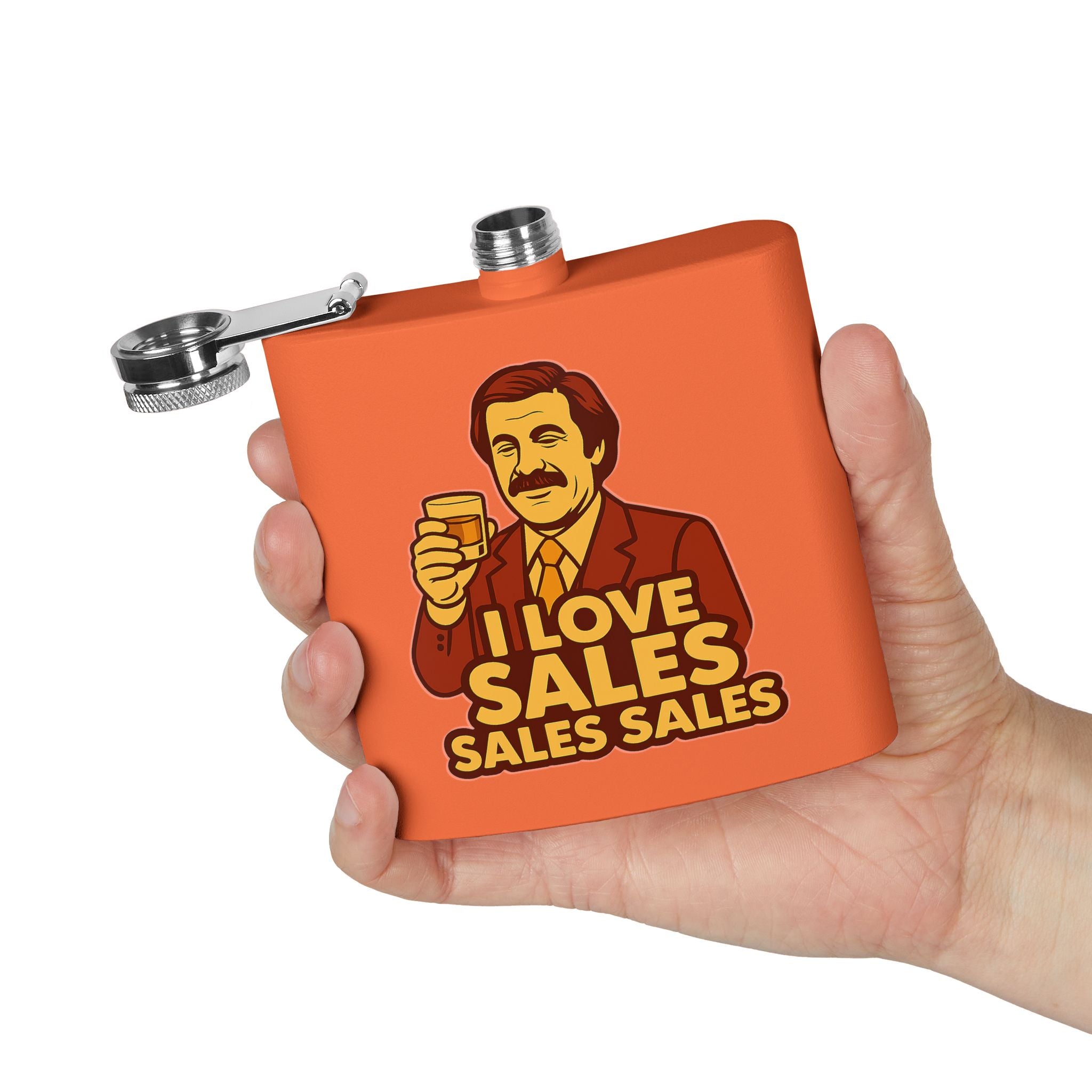 Sales-Themed Stainless Steel Flask - Perfect Gift for Salespeople, Office Parties, Groomsmen, Birthdays, and Celebrations