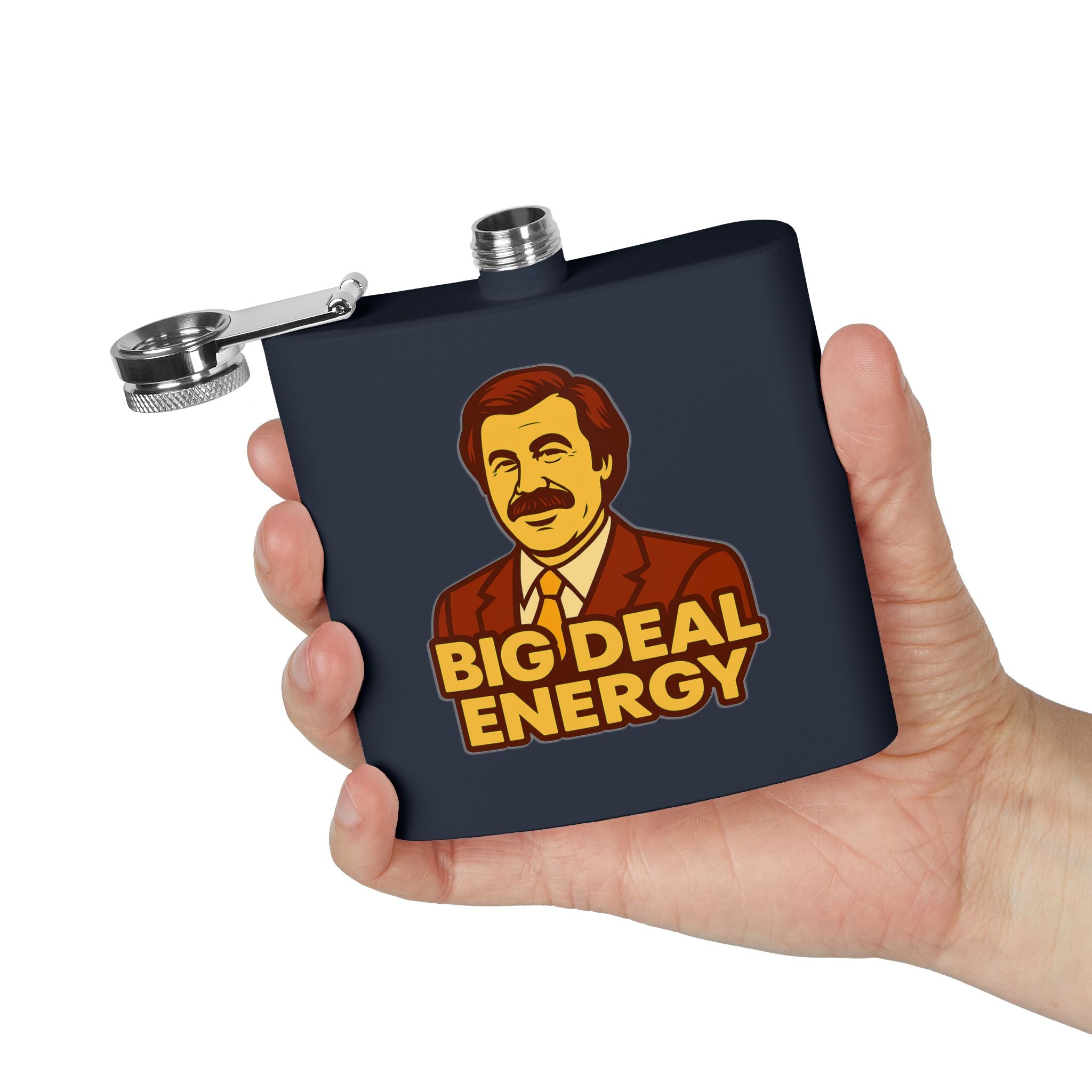 Big Deal Energy Stainless Steel Flask, 6oz | Perfect Gift for Celebrations, Groomsmen, Parties, Outdoor Adventures, Funny Drinking [...]