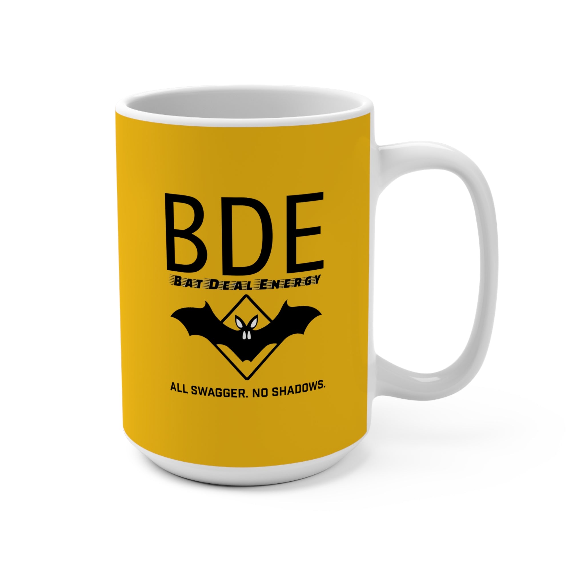 Bold Bat Deal Energy Mug – 15oz of Closing Power for Coffee Lovers, Perfect for Gift, Halloween, Fun Office Decor, Unique Bat-Themed Drinkware