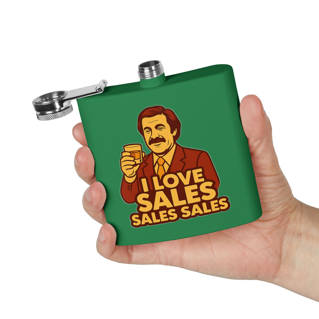 Sales-Themed Stainless Steel Flask - Perfect Gift for Salespeople, Office Parties, Groomsmen, Birthdays, and Celebrations