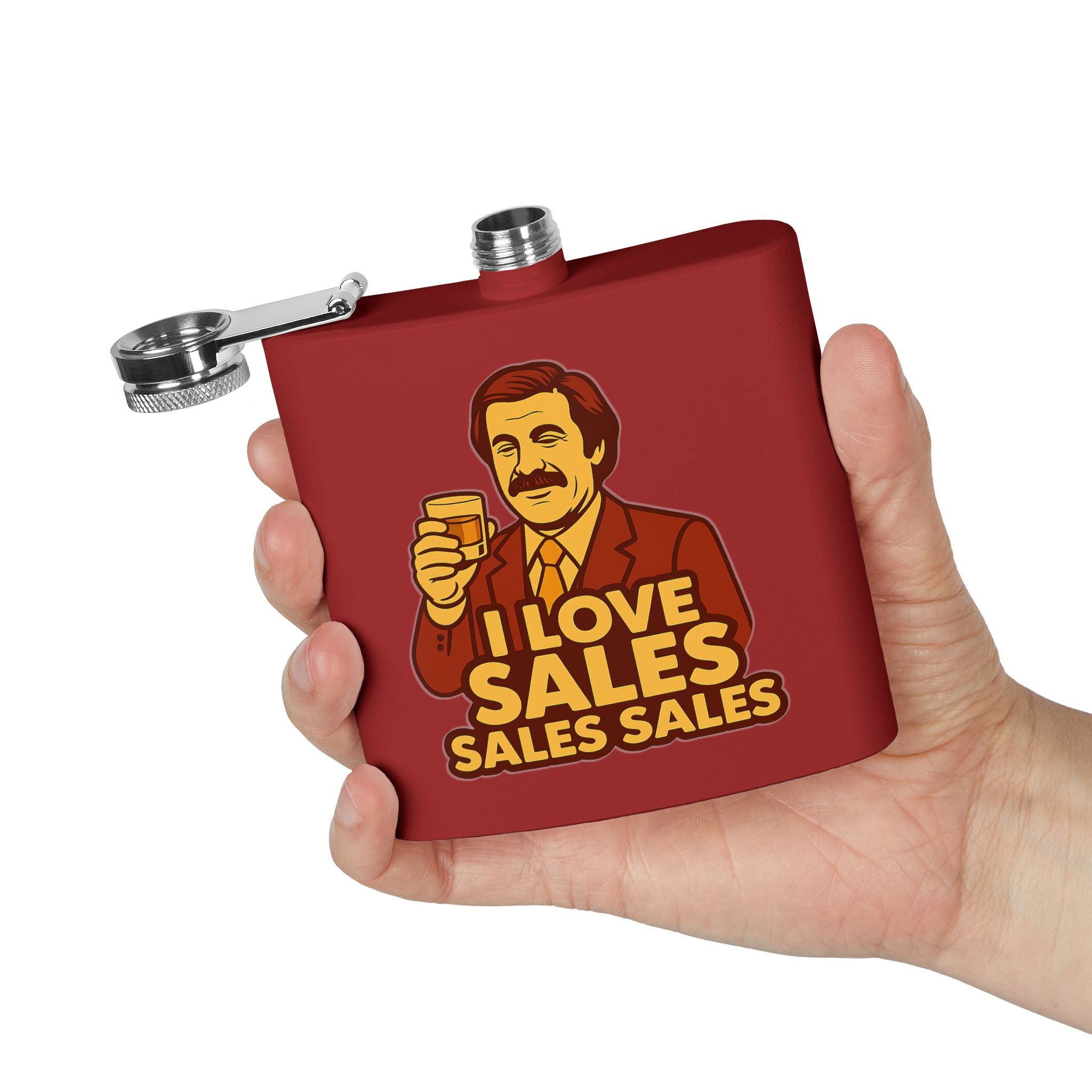 Sales-Themed Stainless Steel Flask - Perfect Gift for Salespeople, Office Parties, Groomsmen, Birthdays, and Celebrations