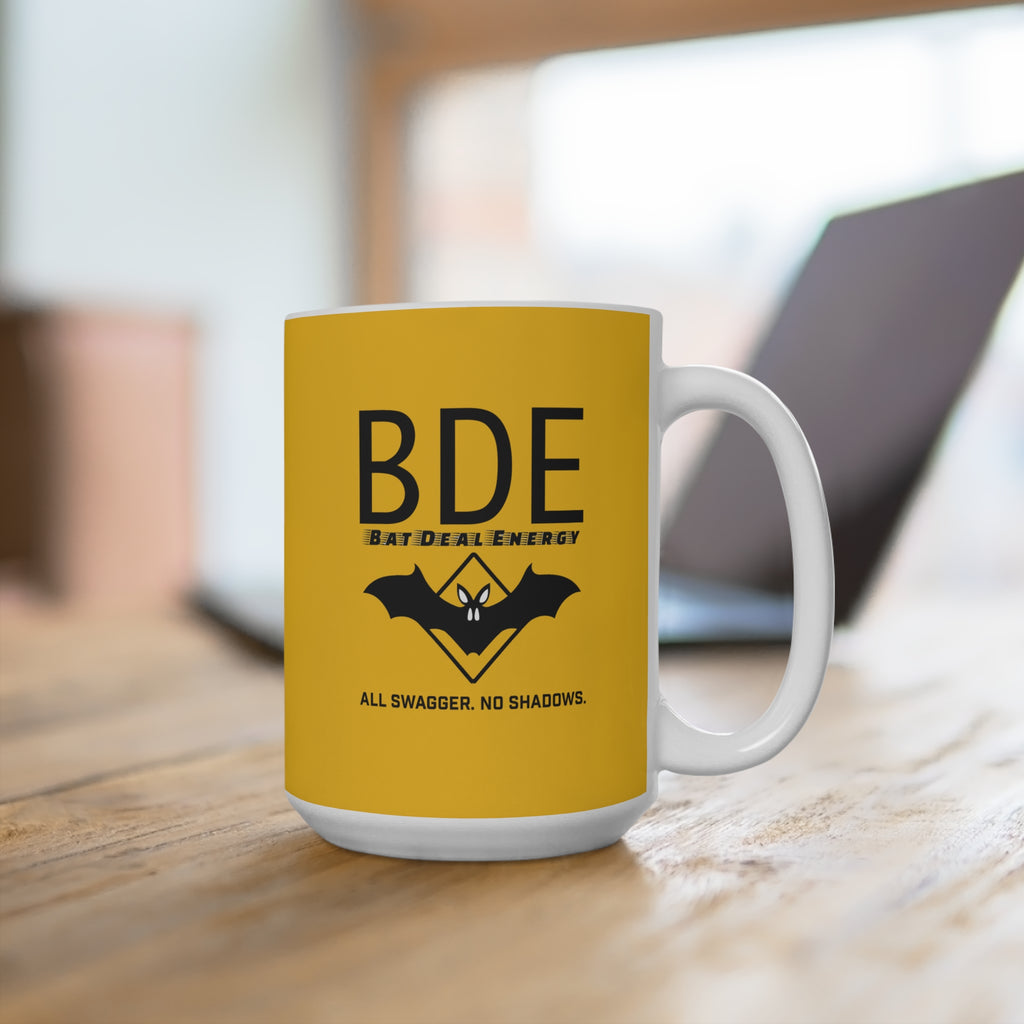 Bold Bat Deal Energy Mug – 15oz of Closing Power for Coffee Lovers, Perfect for Gift, Halloween, Fun Office Decor, Unique Bat-Themed Drinkware