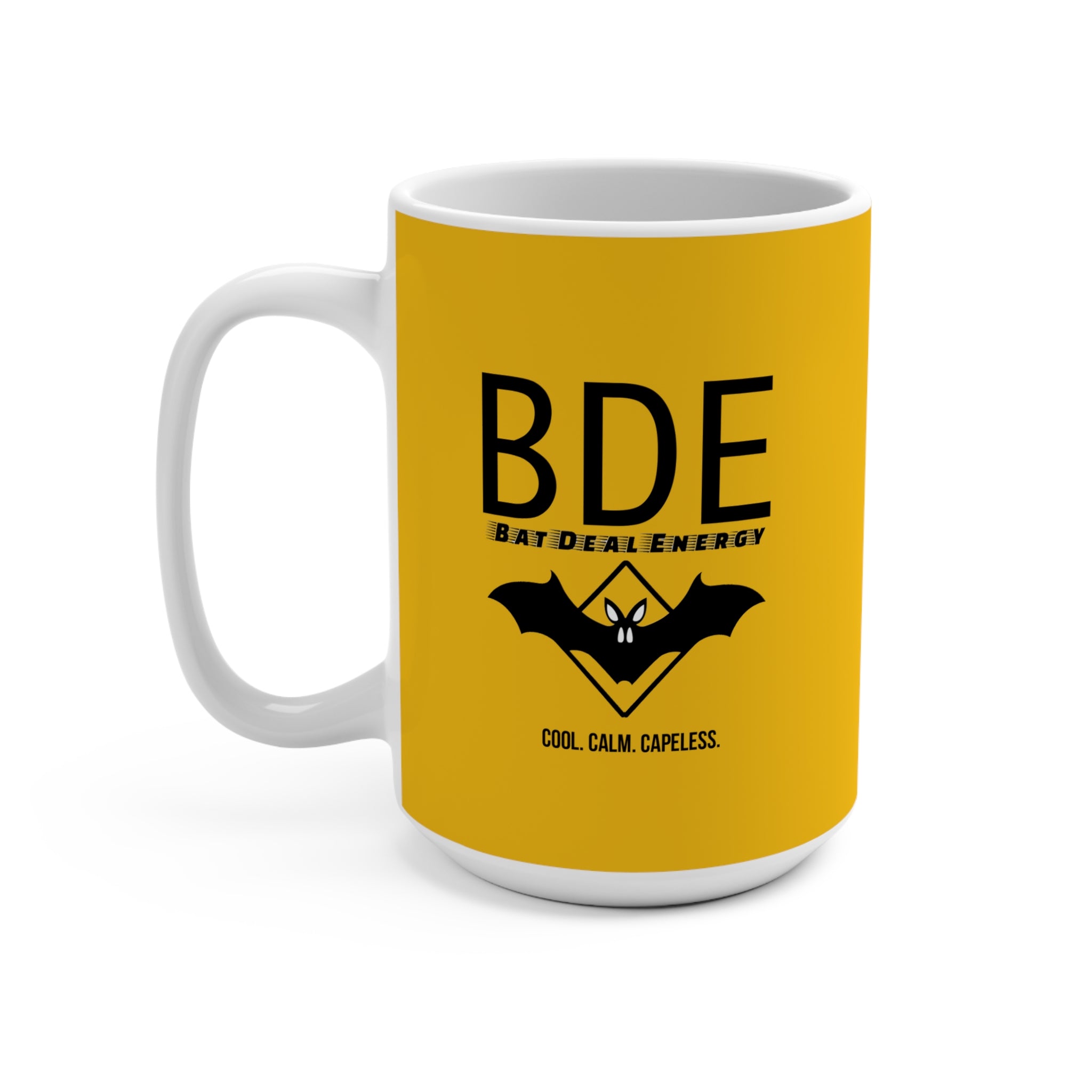 Bold Bat Deal Energy Mug – 15oz of Closing Power for Coffee Lovers, Perfect for Gift, Halloween, Fun Office Decor, Unique Bat-Themed Drinkware
