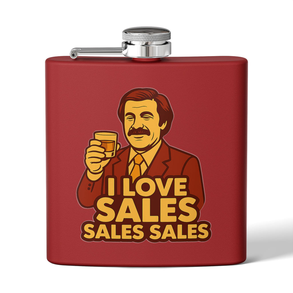 Sales-Themed Stainless Steel Flask - Perfect Gift for Salespeople, Office Parties, Groomsmen, Birthdays, and Celebrations