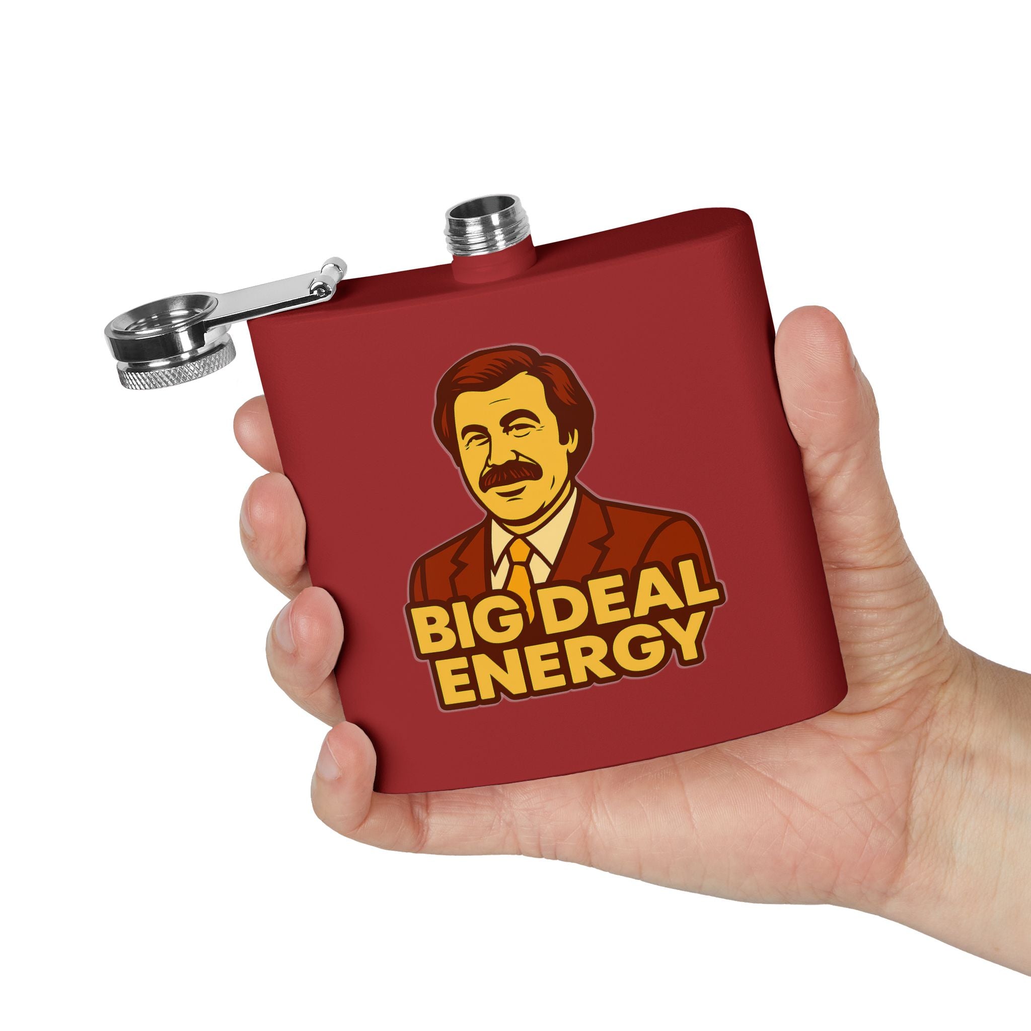 Big Deal Energy Stainless Steel Flask, 6oz | Perfect Gift for Celebrations, Groomsmen, Parties, Outdoor Adventures, Funny Drinking [...]