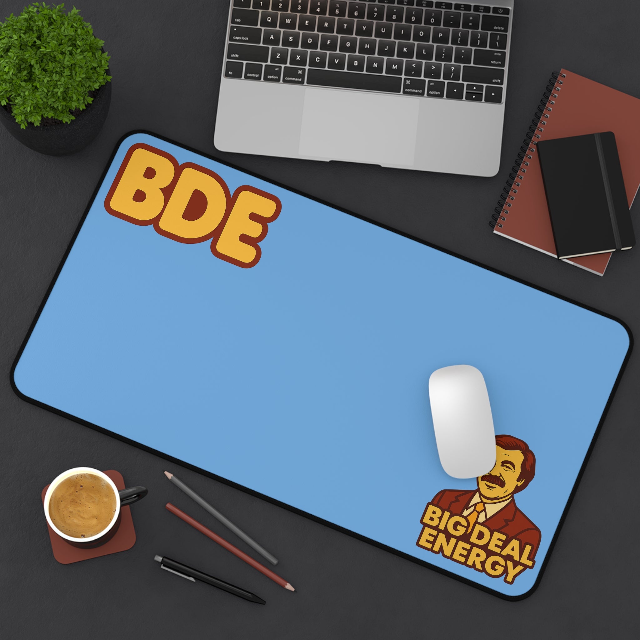 Big Deal Energy Desk Mat - Fun Office Decor, Gamer Mouse Pad, Unique Gift, Motivational Work Station Accessory, Desk Organizer