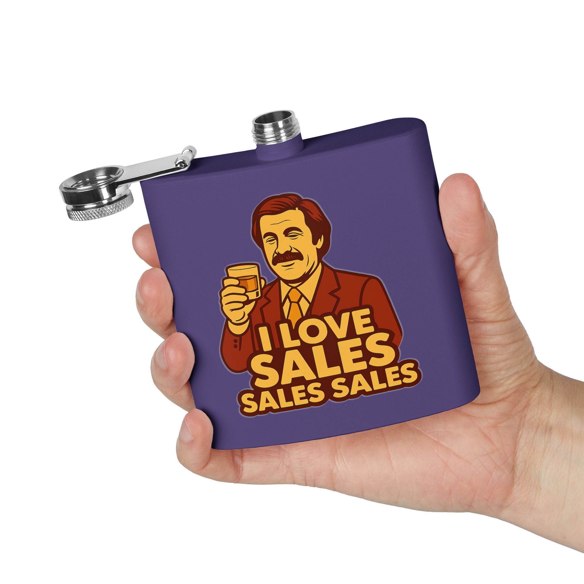 Sales-Themed Stainless Steel Flask - Perfect Gift for Salespeople, Office Parties, Groomsmen, Birthdays, and Celebrations