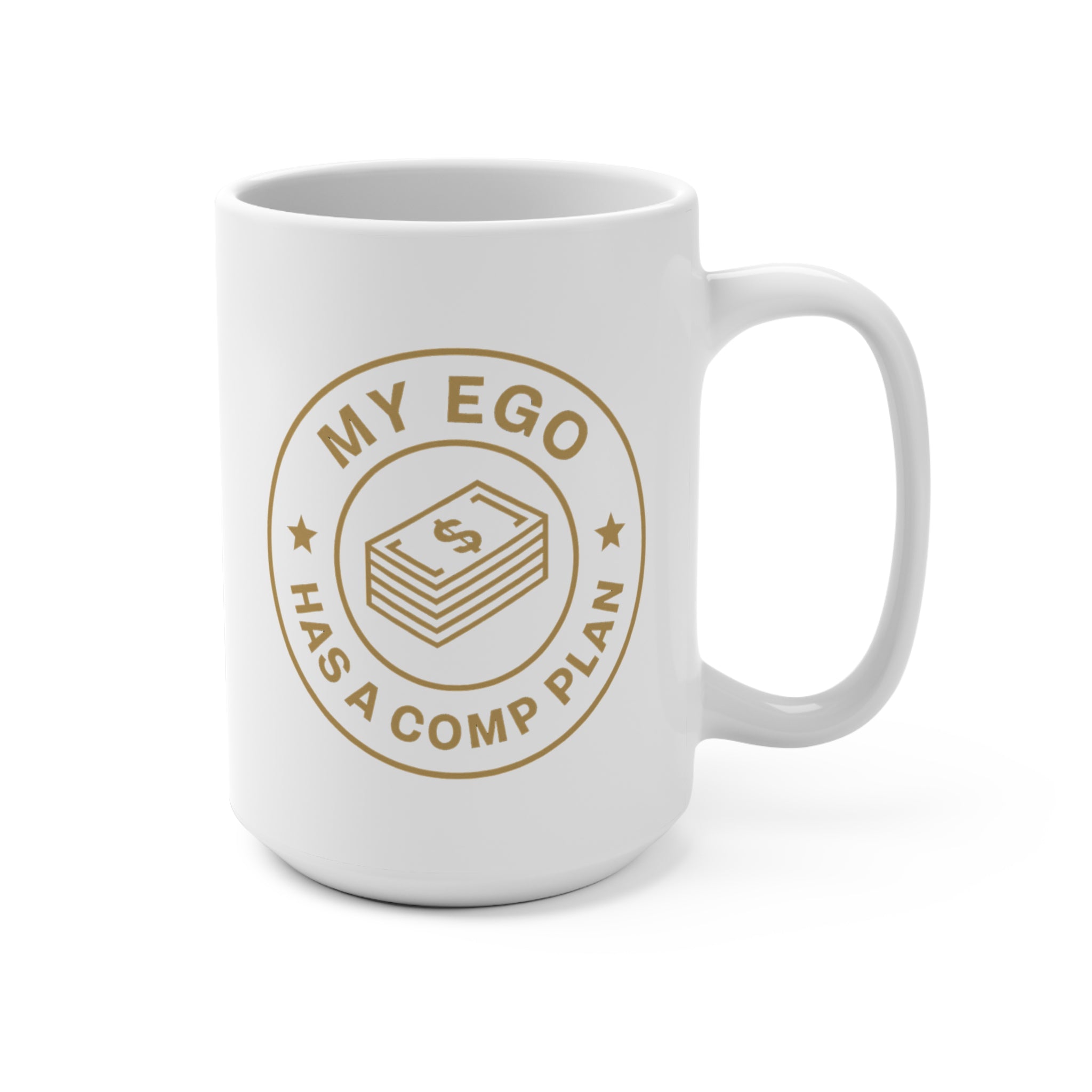 Ego Boost Mug – 15oz of Confidence, Caffeine, and Chaos, Fun Gift for Him/Her, Unique Office Decor, Light-hearted Coffee Lover's Cup