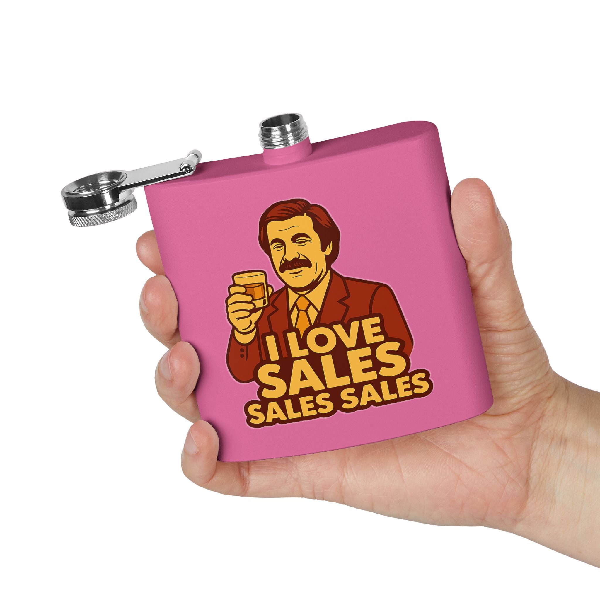 Sales-Themed Stainless Steel Flask - Perfect Gift for Salespeople, Office Parties, Groomsmen, Birthdays, and Celebrations