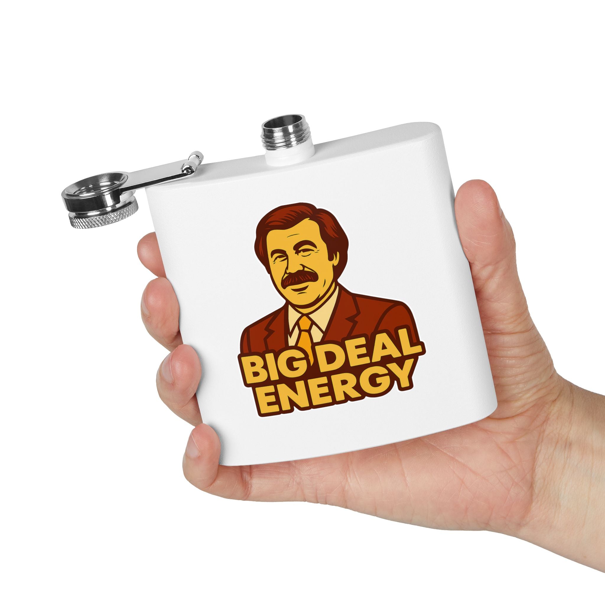 Big Deal Energy Stainless Steel Flask, 6oz | Perfect Gift for Celebrations, Groomsmen, Parties, Outdoor Adventures, Funny Drinking [...]