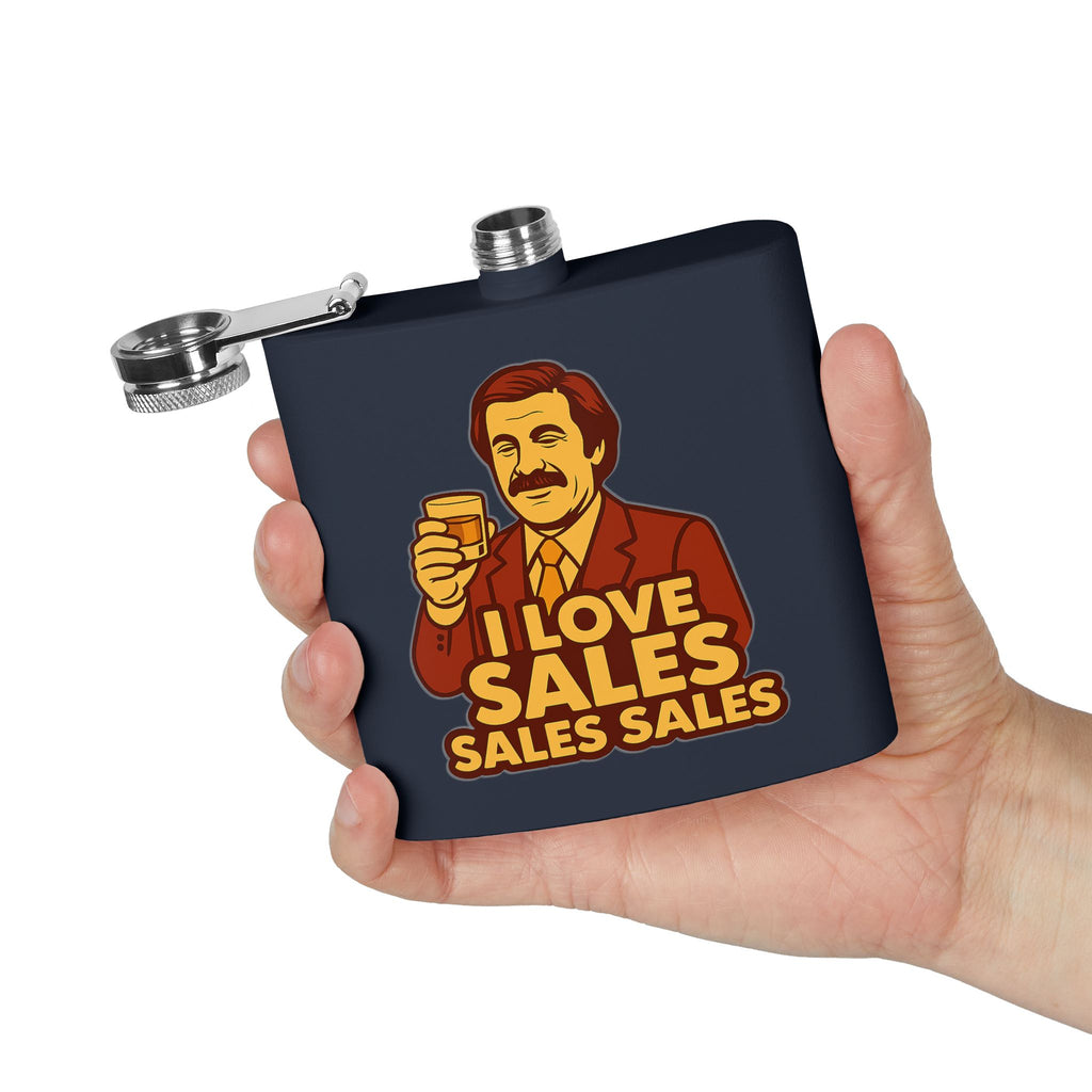 Sales-Themed Stainless Steel Flask - Perfect Gift for Salespeople, Office Parties, Groomsmen, Birthdays, and Celebrations