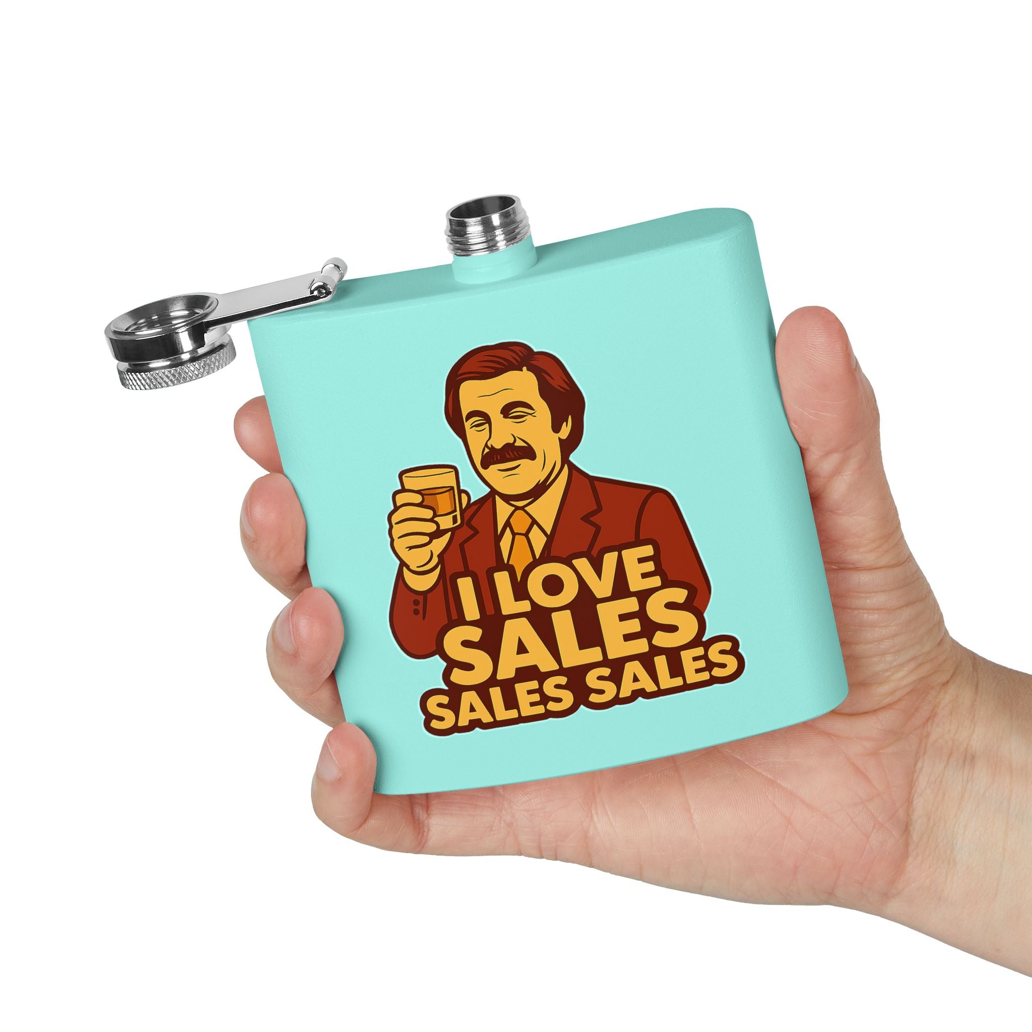 Sales-Themed Stainless Steel Flask - Perfect Gift for Salespeople, Office Parties, Groomsmen, Birthdays, and Celebrations